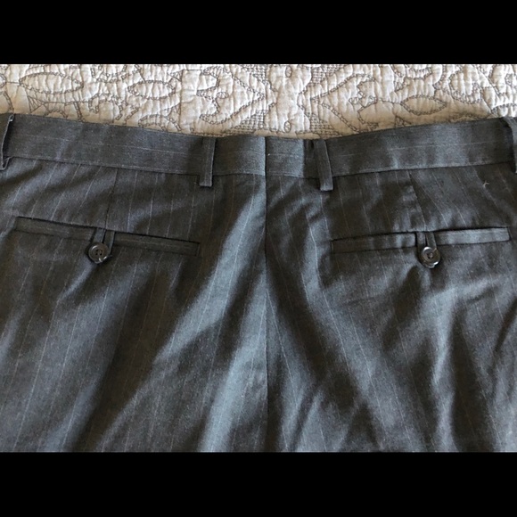 Grey pinstripe Banana Republic dress pants - Picture 2 of 5